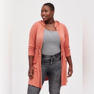 Torrid Apricot/Coral Hooded Anorak NWT Size 4